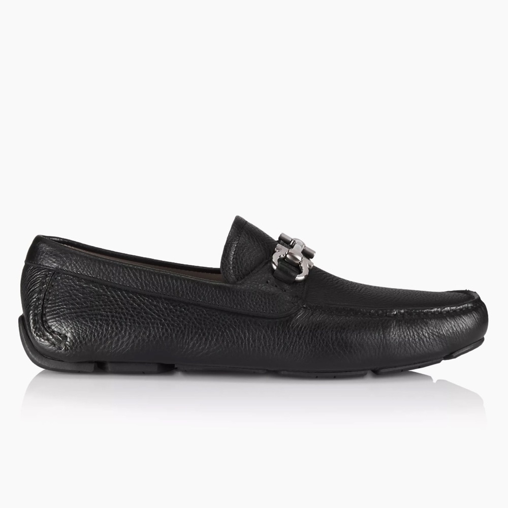 FERRAGAMO Parigi New Driver Loafers 12 E Nero